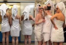 मेट्रो में तौलिया लपेटकर चढ़ी चार लड़कियां, यात्रियों के रिएक्शन ने मचाई हलचल