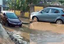 VIDEO: पटना की सड़क पर कार फंसते ही जुटी भीड़, लोग करने लगे सवाल